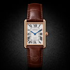 CARTIER - Tank Roman Leather Watch