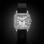 CARTIER - Santos Diamond Bezel Watch