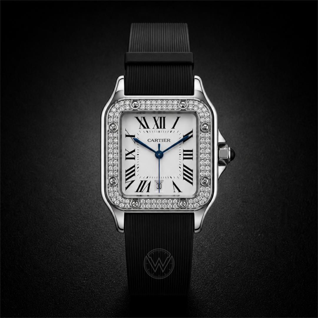 CARTIER - Santos Diamond Bezel Watch