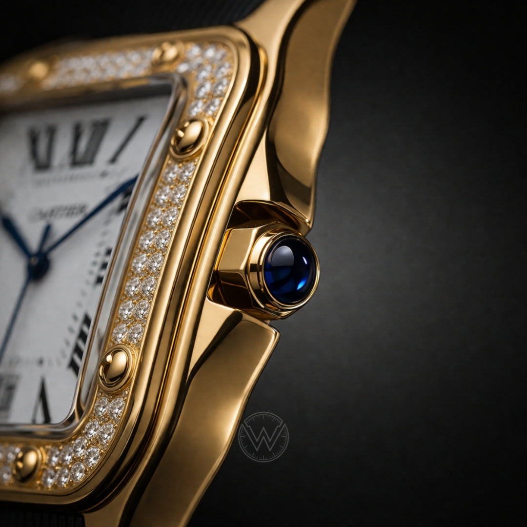 CARTIER - Santos Diamond Bezel Watch