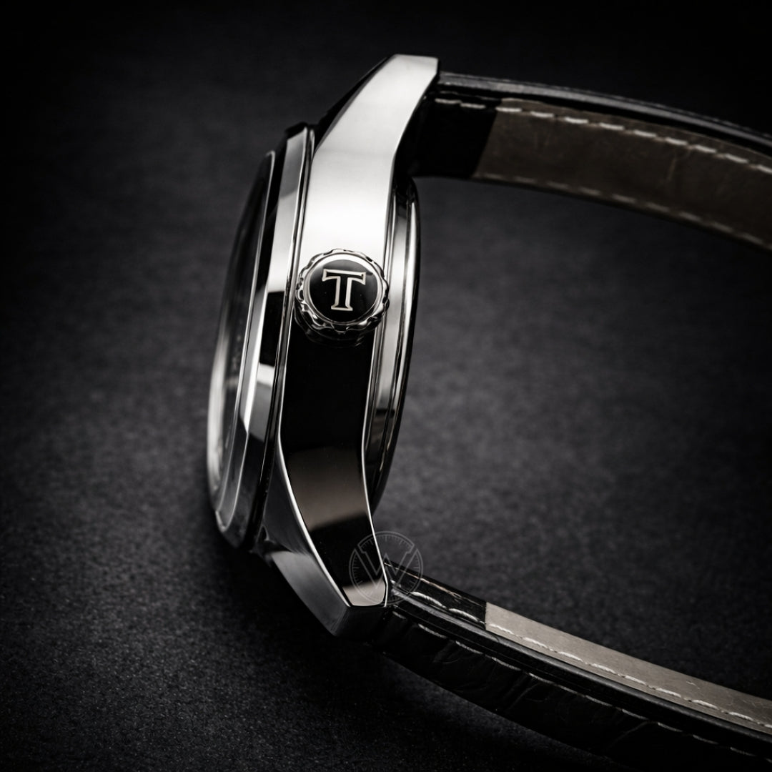 TAG HEUER - Day-Date Leather Strap Watch